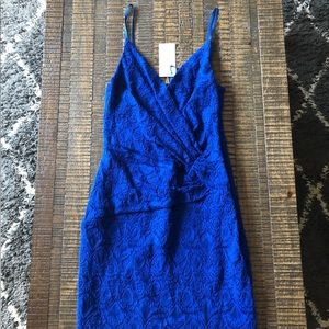 NWT Guess Royal Blue Lace Mini Dress (Size S)